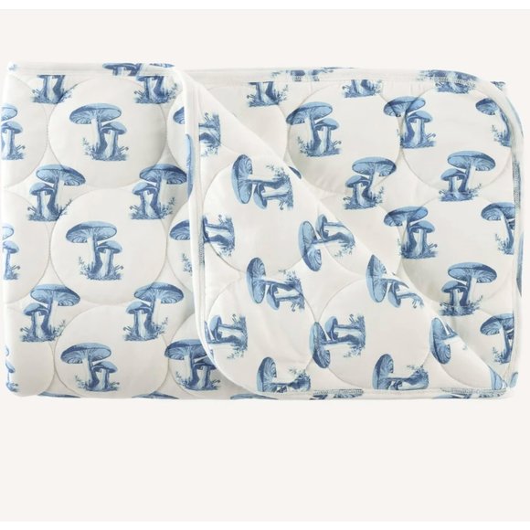 Kate Quinn Blue Forest Mushroom Quilt - Picture 3 of 6